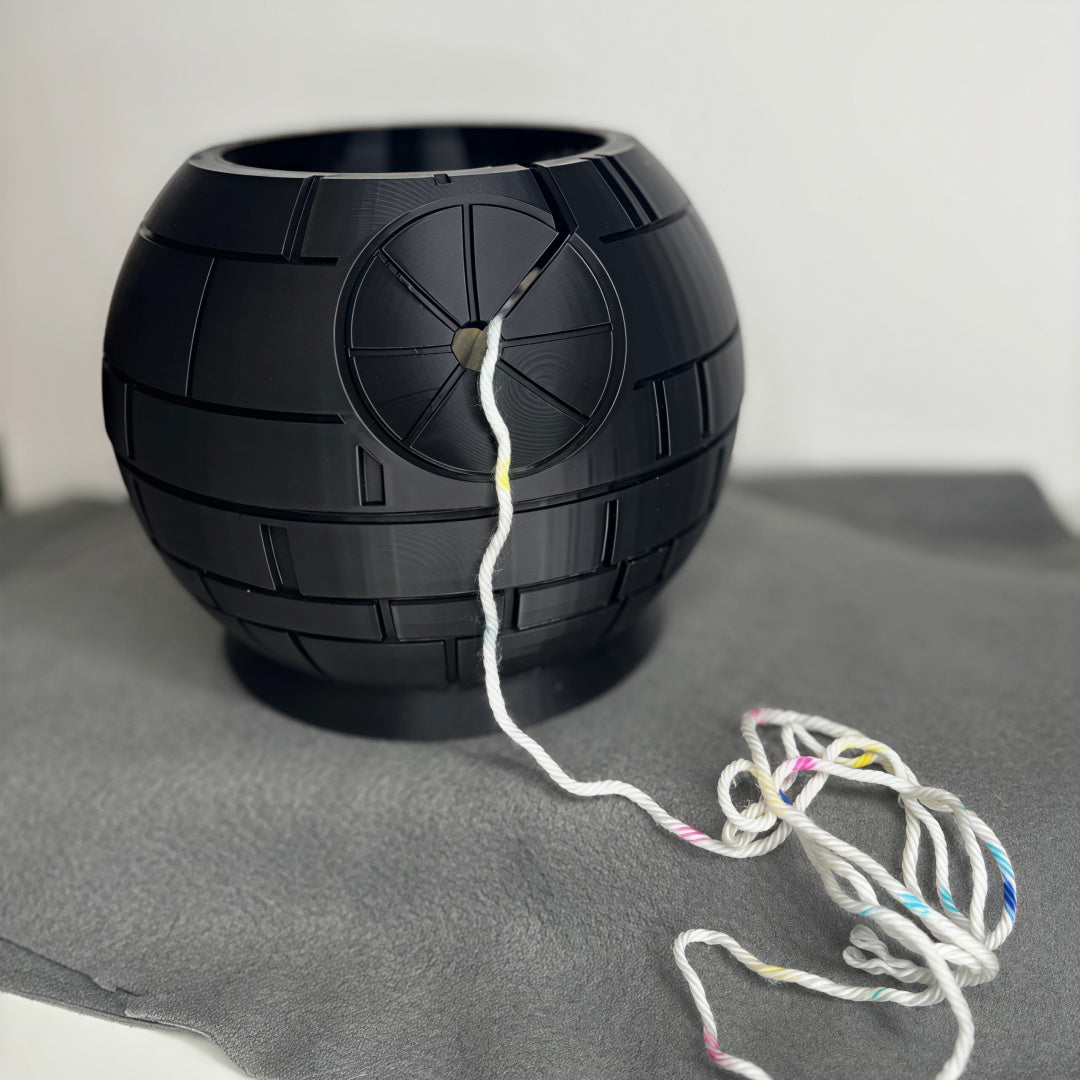 🪐 Imperial Death Star Yarn Storage Bowl – Unique Craft Decor For SW Fans