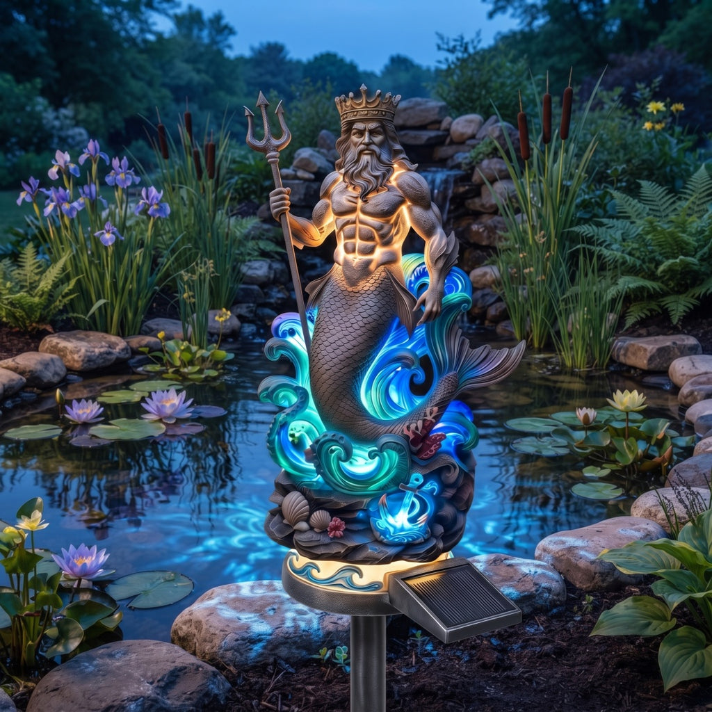 Poseidon Solar LED Garden Stake Light
