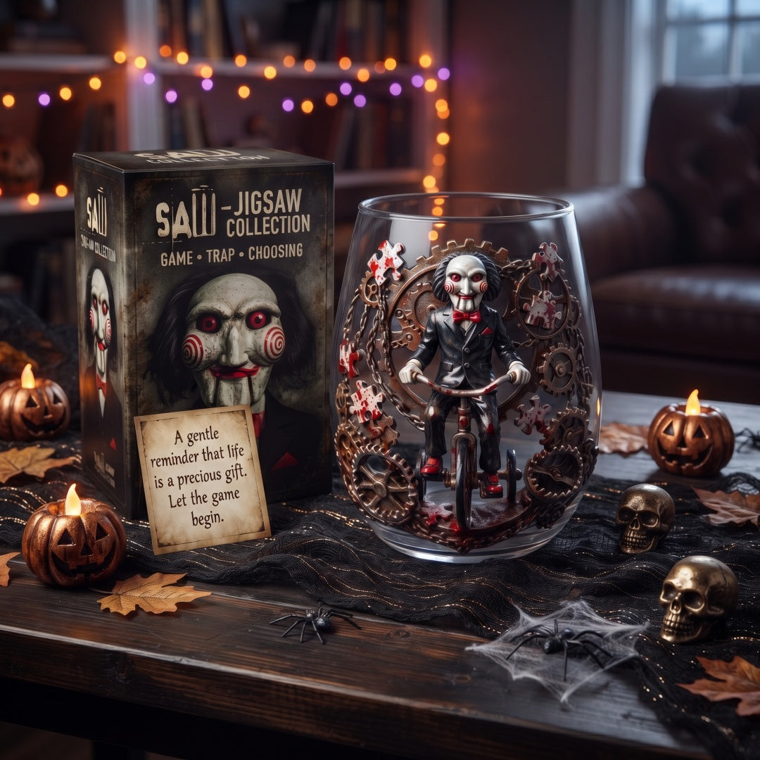 🧩SAW Billy Collectible Glass Cup—Limited Halloween Early Bird Price🎃