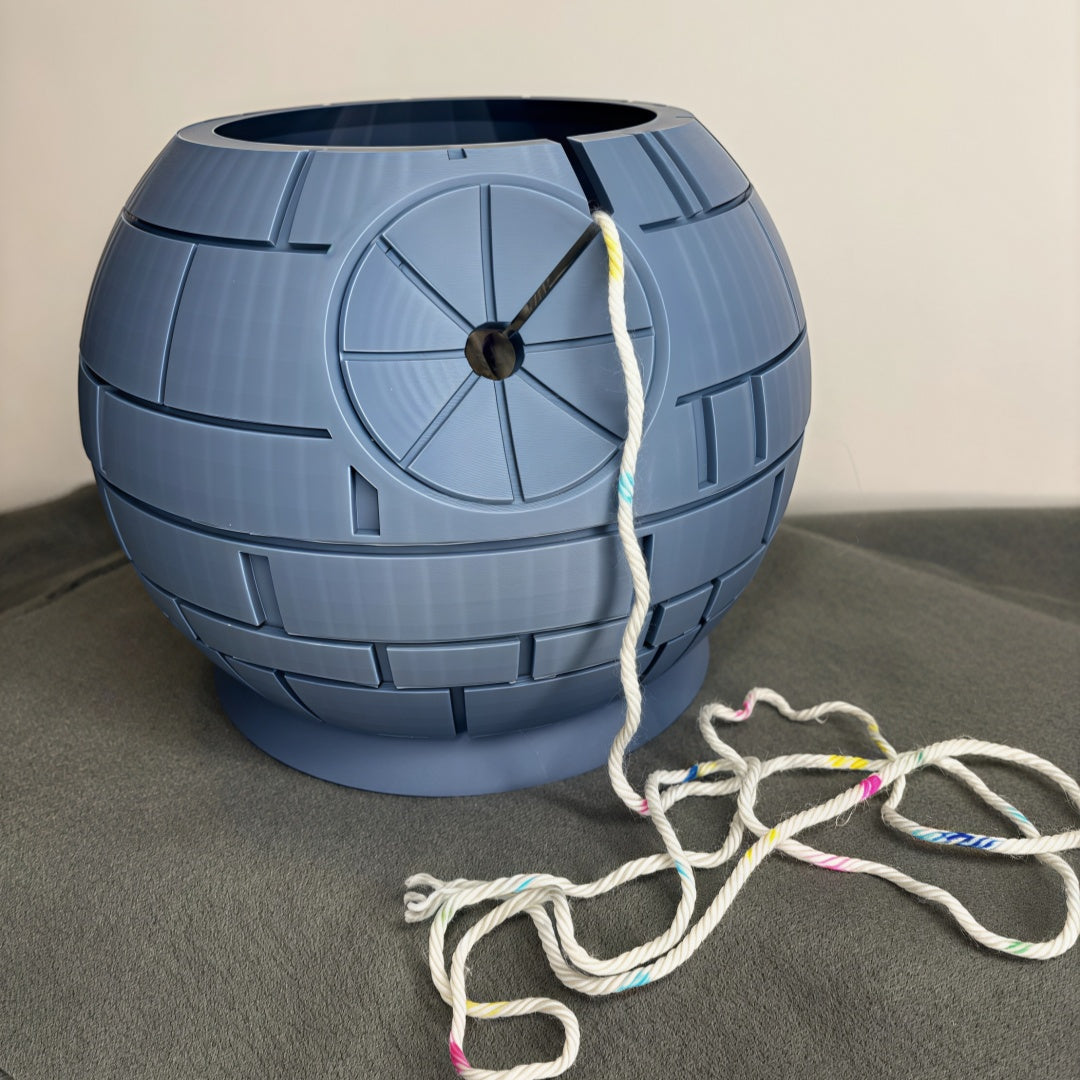 🪐 Imperial Death Star Yarn Storage Bowl – Unique Craft Decor For SW Fans