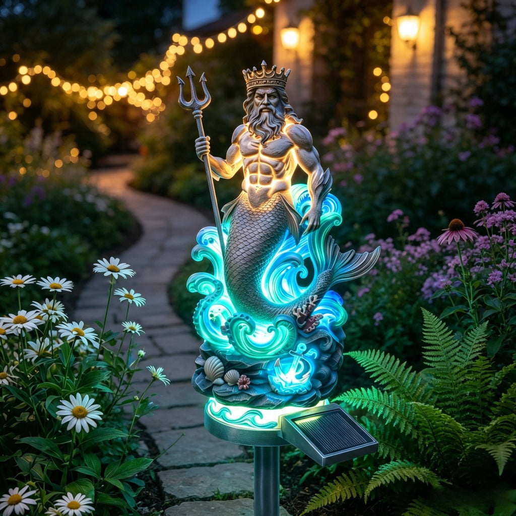 Poseidon Solar LED Garden Stake Light