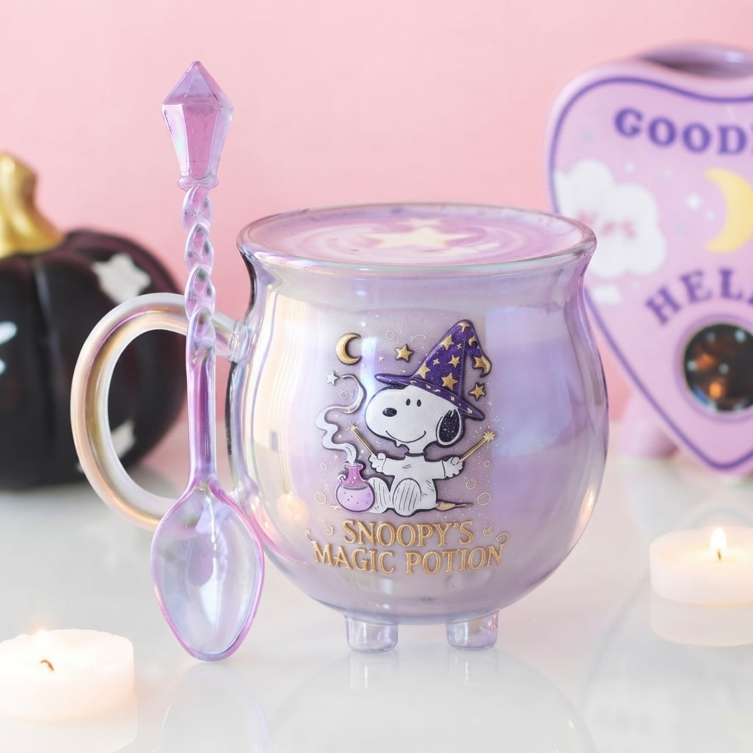 Snoopy Magic Potion Cauldron Glass Mug