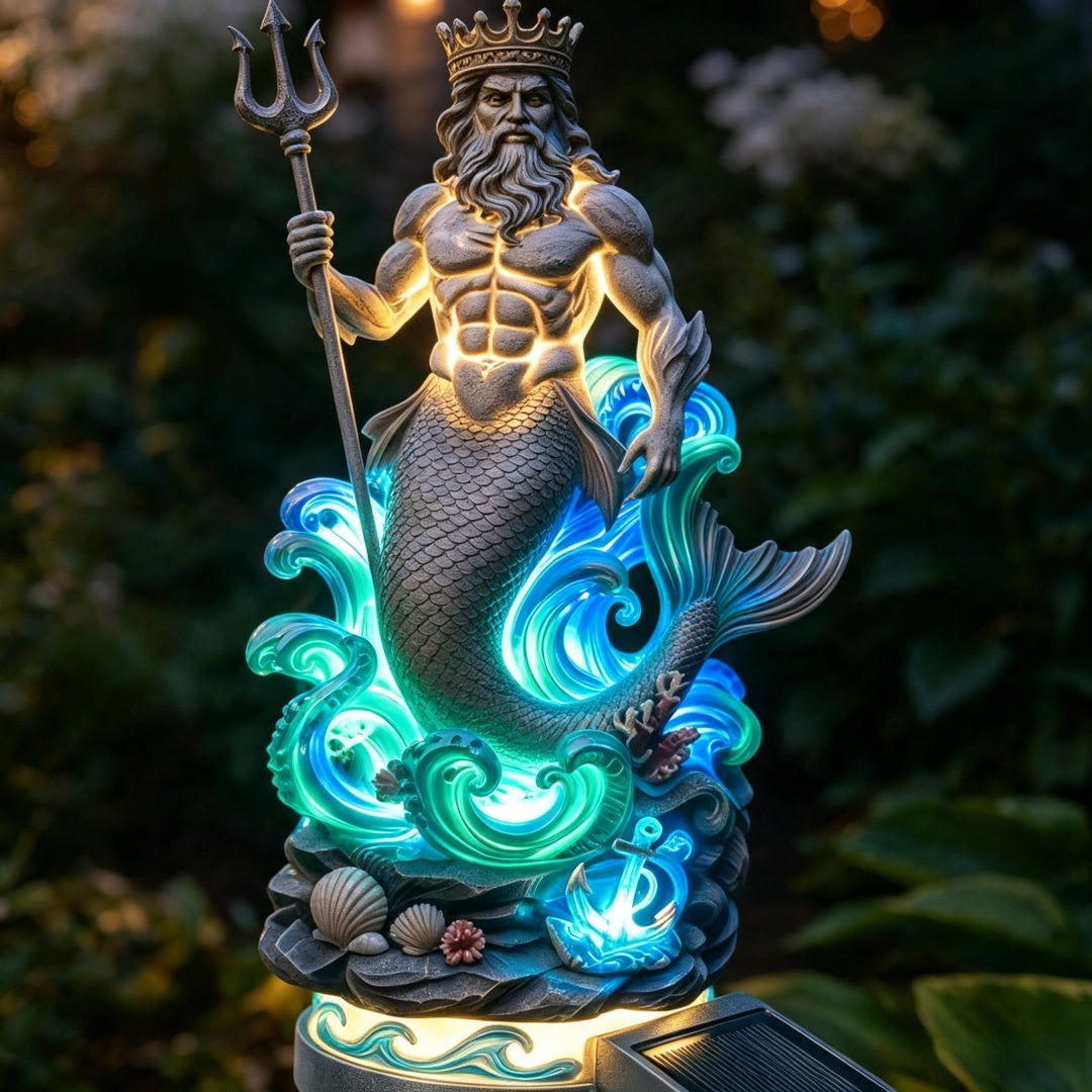 Poseidon Solar LED Garden Stake Light