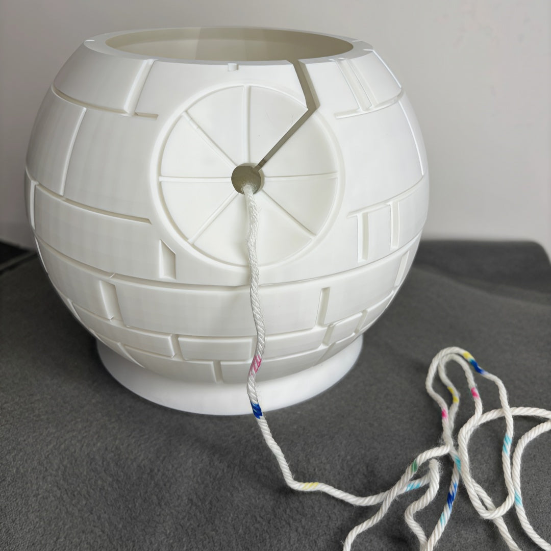 🪐 Imperial Death Star Yarn Storage Bowl – Unique Craft Decor For SW Fans