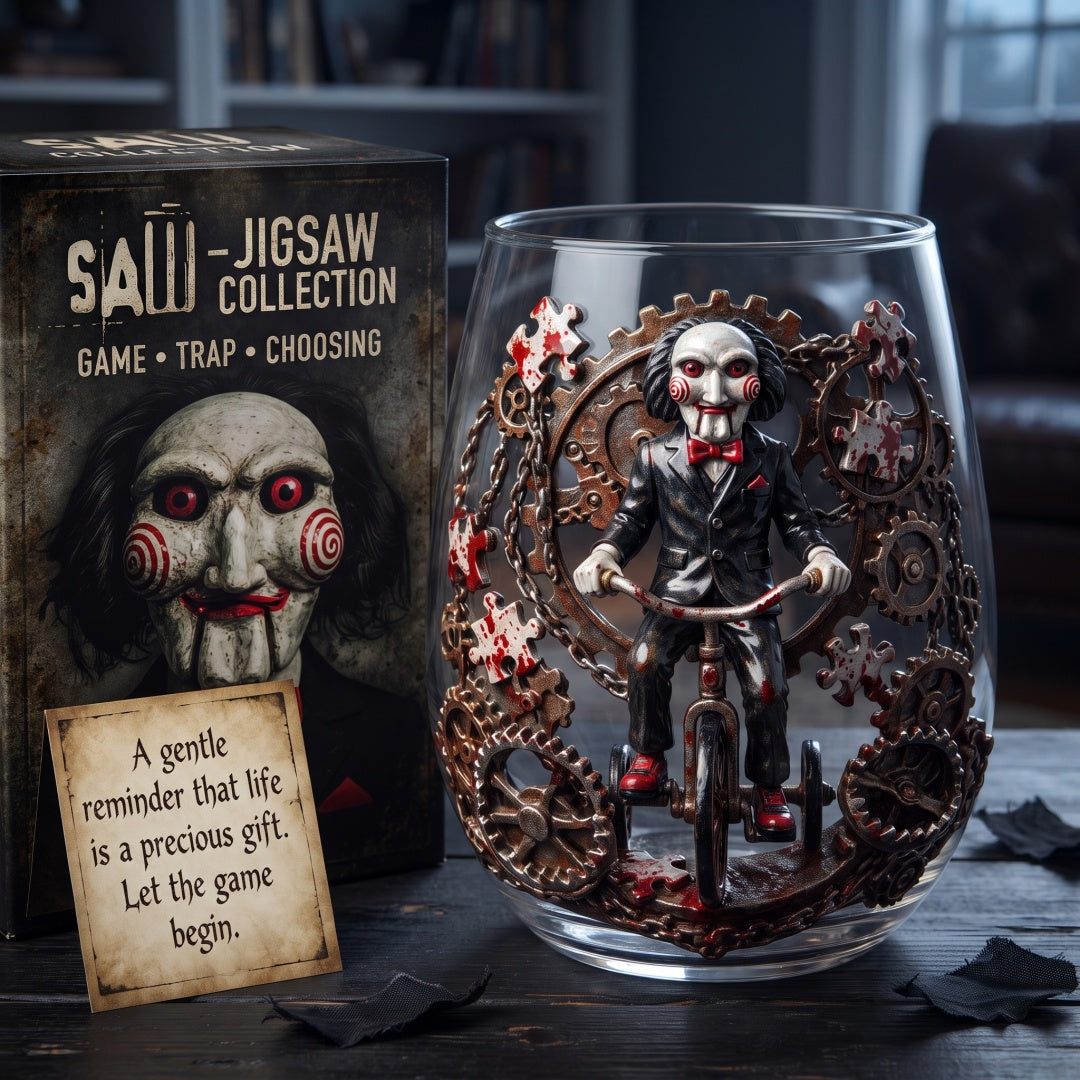 🧩SAW Billy Collectible Glass Cup—Limited Halloween Early Bird Price🎃
