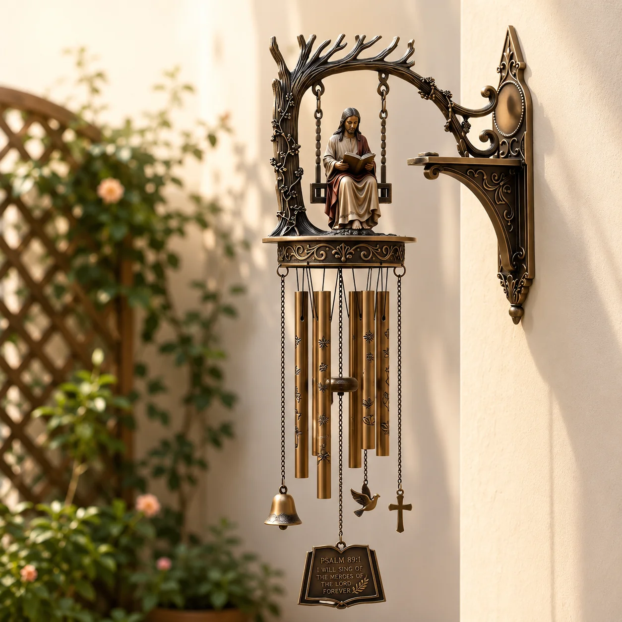 Jesus Reading Wall-Mounted Wind Chime