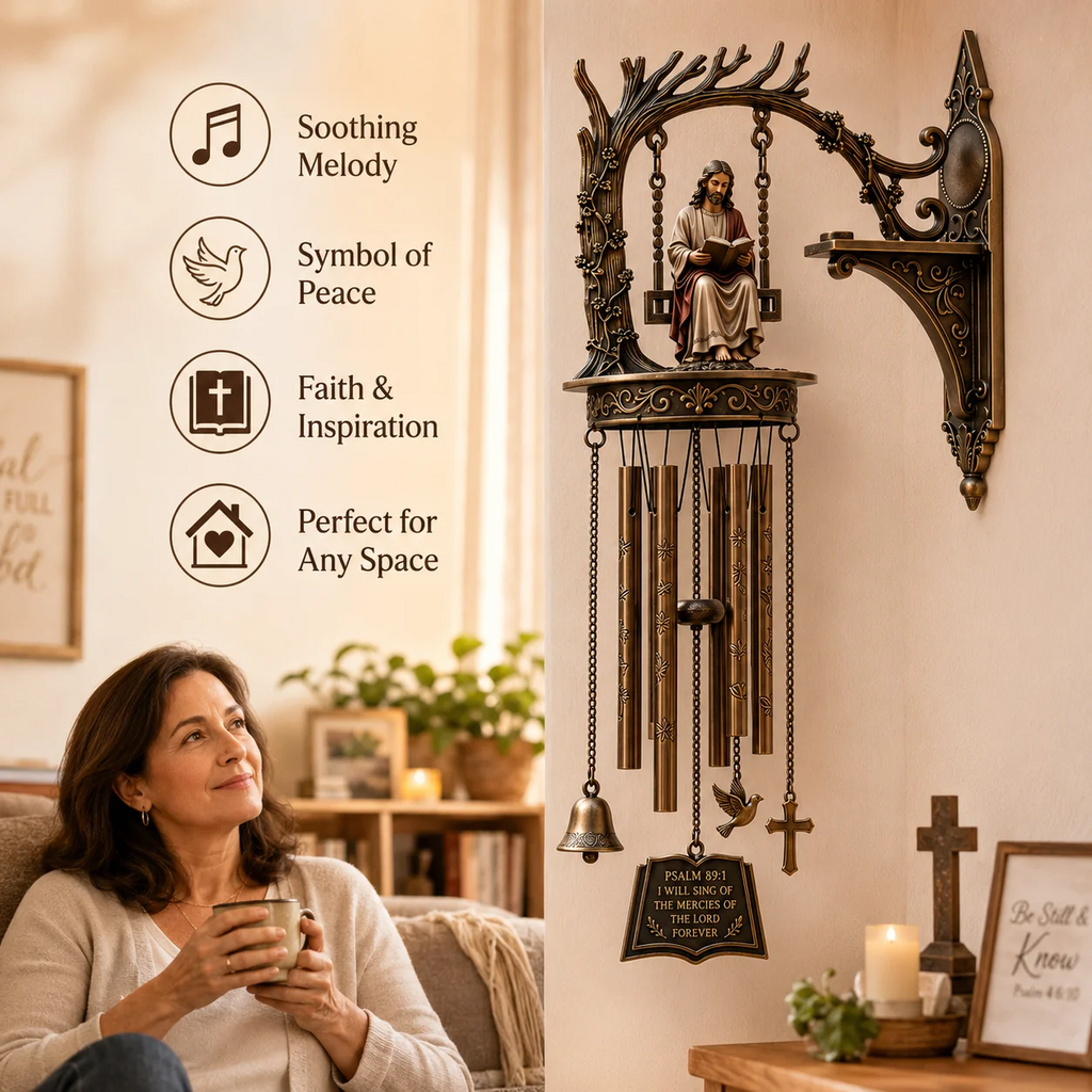 Jesus Reading Wall-Mounted Wind Chime