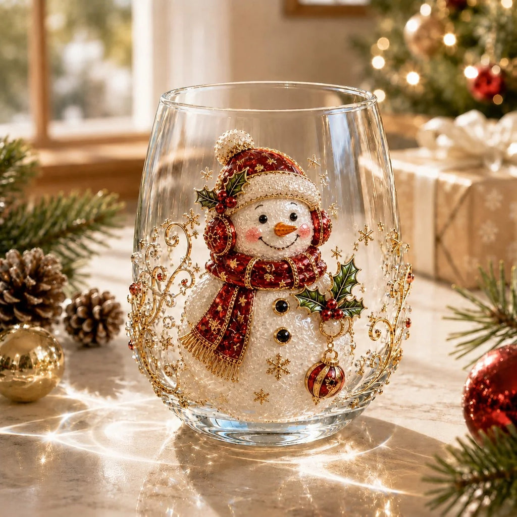 🎅🎄 Christmas glass art mug | Perfect for serving drinks, as a decorative piece or as a Christmas present 🎁