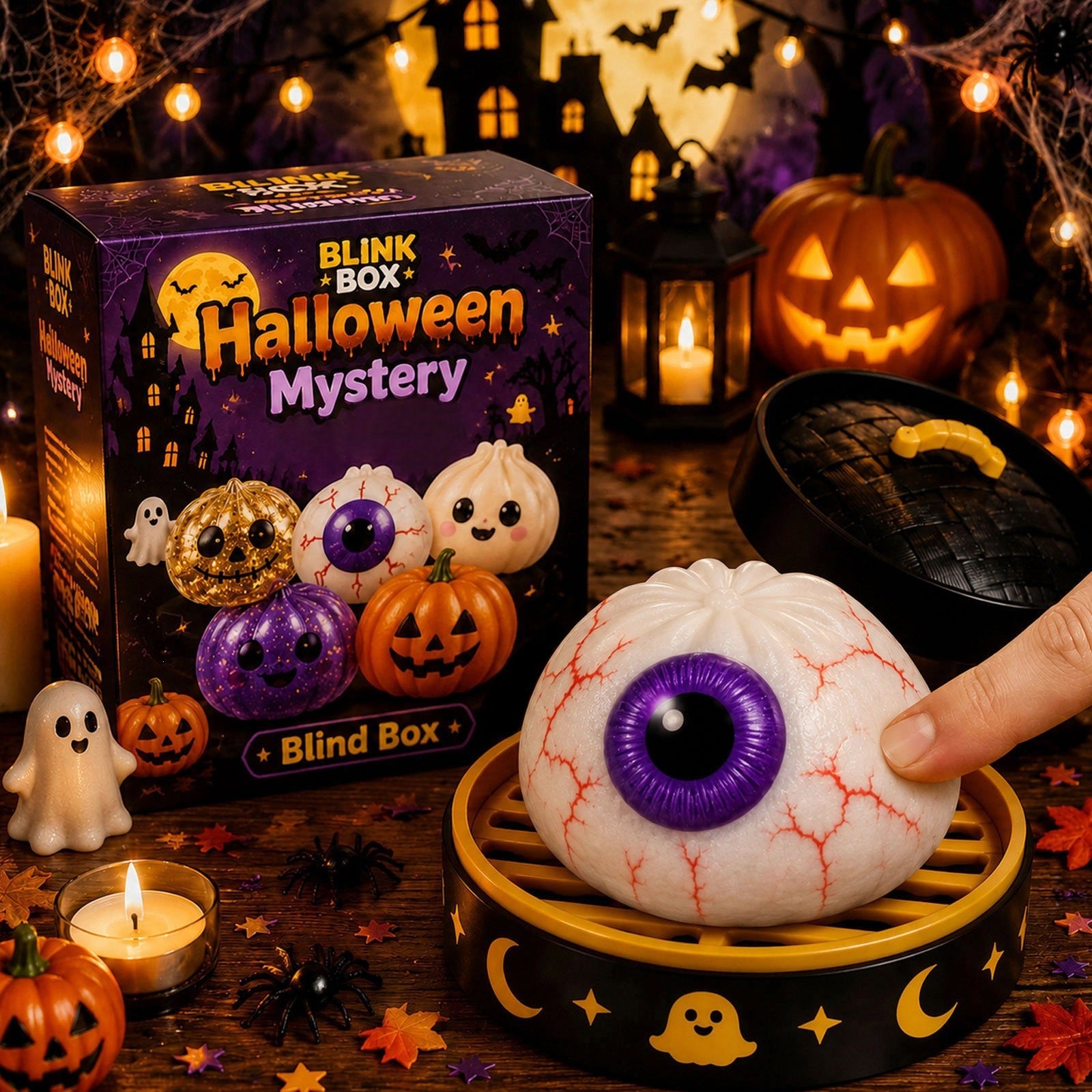 Halloween Glitter Squishy Stress Relief Squeeze Fidget Toy