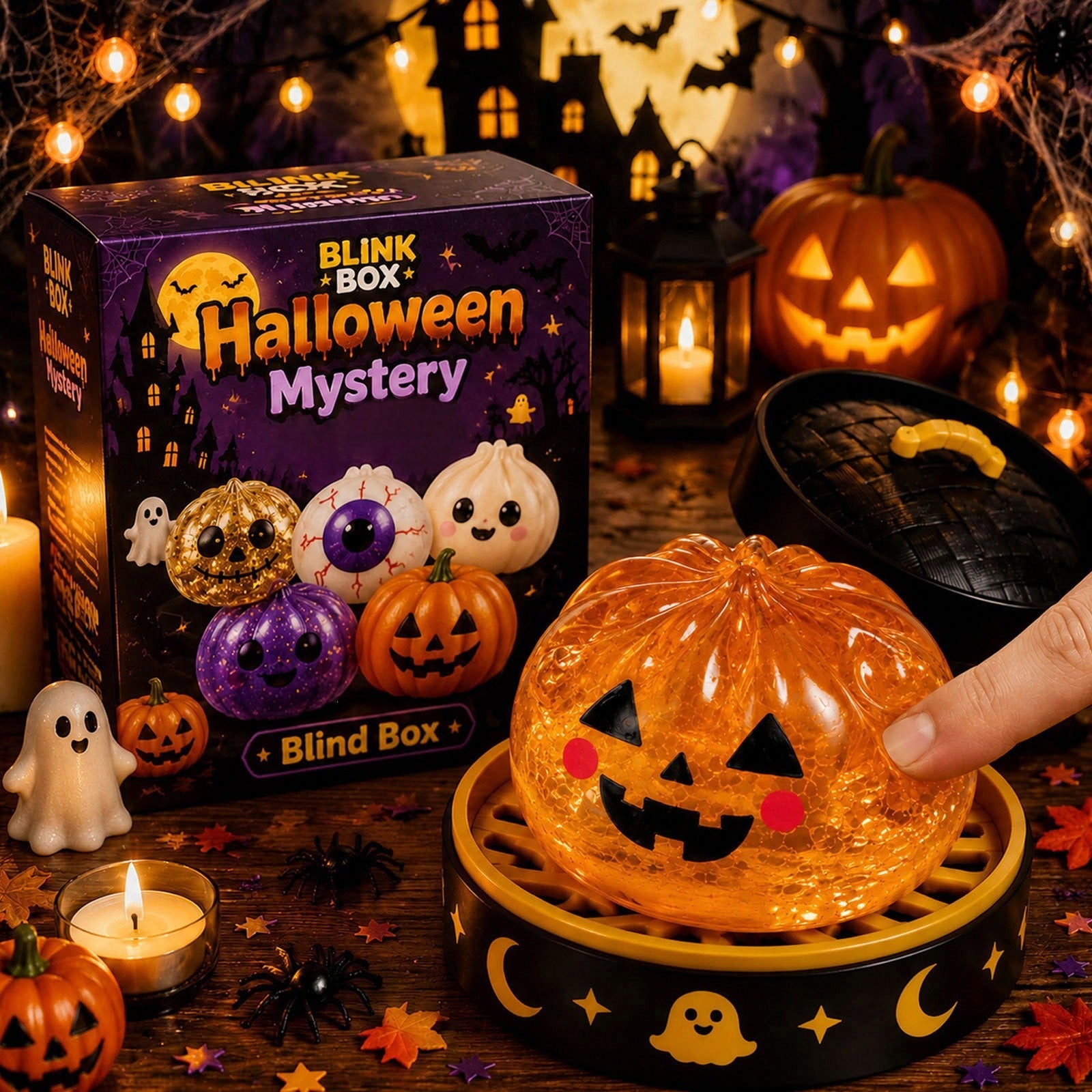 Halloween Glitter Squishy Stress Relief Squeeze Fidget Toy