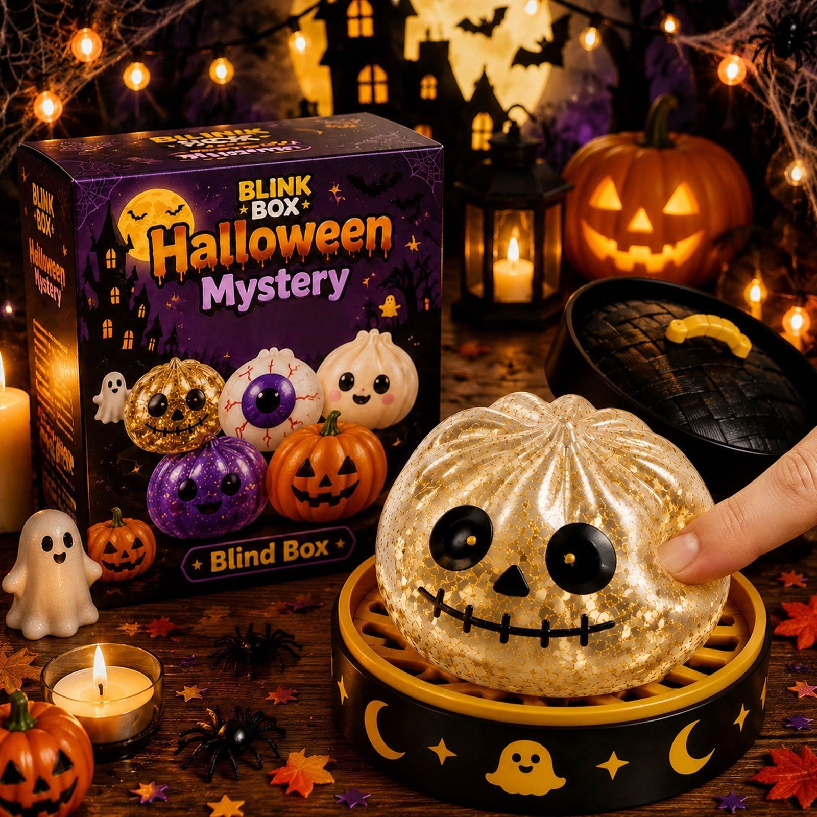 Halloween Glitter Squishy Stress Relief Squeeze Fidget Toy