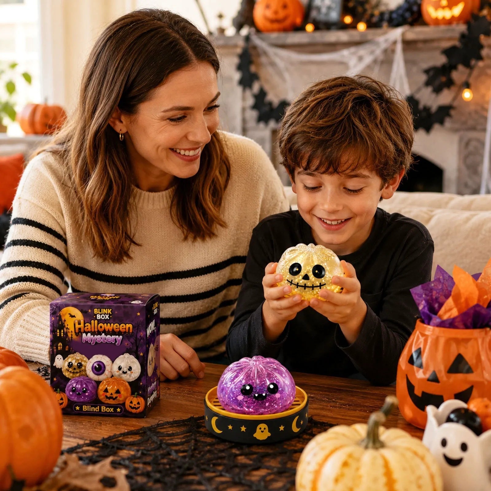 Halloween Glitter Squishy Stress Relief Squeeze Fidget Toy