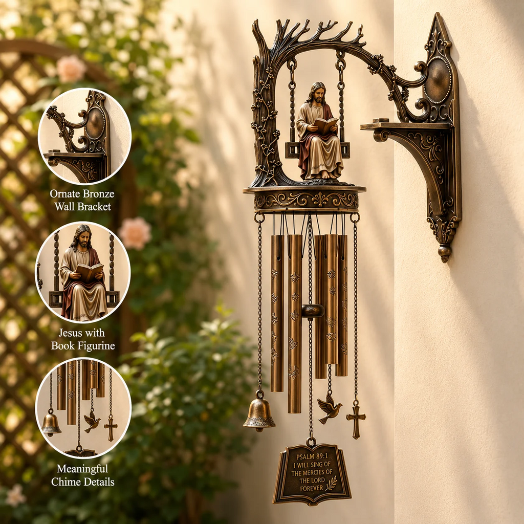 Jesus Reading Wall-Mounted Wind Chime