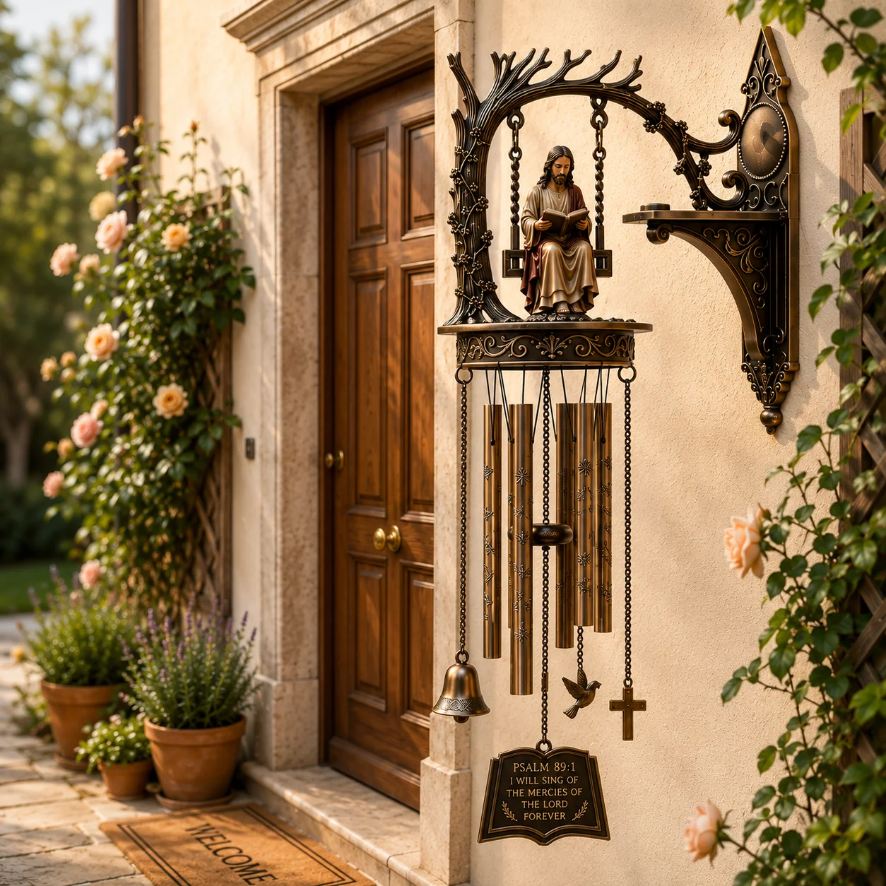Jesus Reading Wall-Mounted Wind Chime